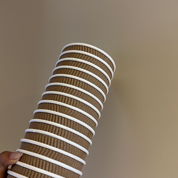 40pcs Disposable Paper Cups, 8oz Paper Cups, Coffee Cups, Hot Drink Paper Cups - Picture 5 of 5